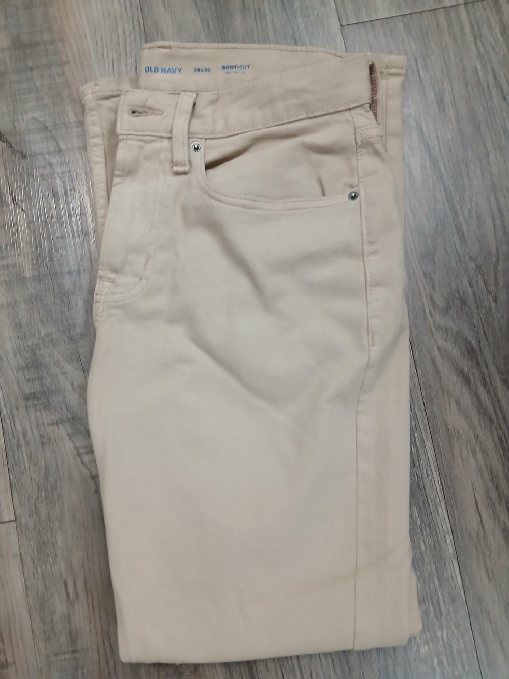 Old Navy Beige Boot-Cut Jeans